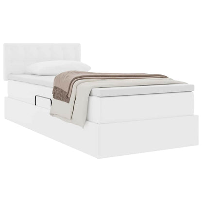 Letto con contenitore e materasso Bianco Puro 90 x 190 cm | homemem39