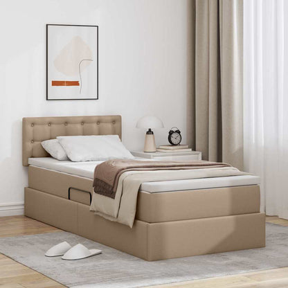 Letto con contenitore e materasso Cappuccino 90 x 190 cm | homemem39