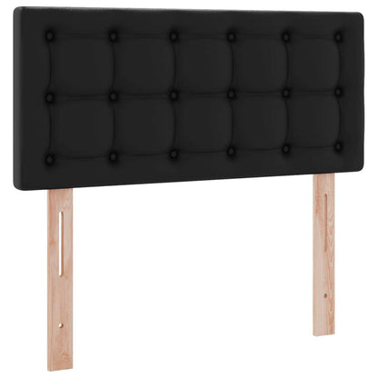 Letto con contenitore e materasso con testiera Nero 90 x 200 cm | homemem39