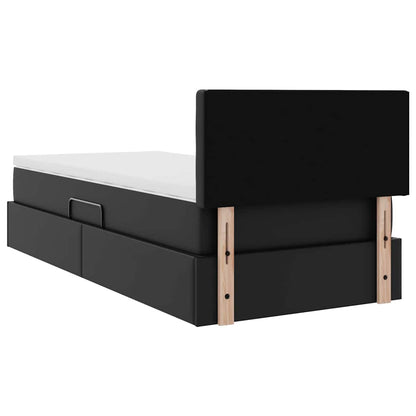 Letto con contenitore e materasso Nero 100 x 200 cm | homemem39