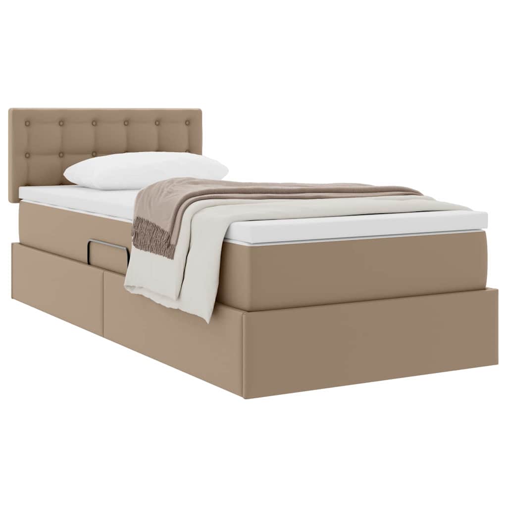 Letto con contenitore e materasso Cappuccino 100 x 200 cm | homemem39