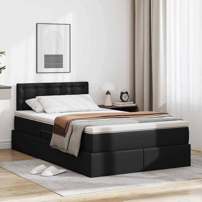 Letto con contenitore e materasso Nero 120 x 190 cm | homemem39