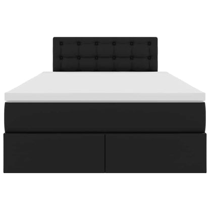 Letto con contenitore e materasso Nero 120 x 200 cm | homemem39