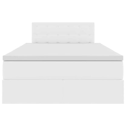 Letto con contenitore e materasso Bianco Puro 120 x 200 cm | homemem39