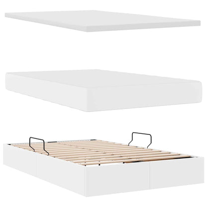 Letto con contenitore e materasso Bianco Puro 120 x 200 cm | homemem39