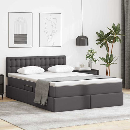 Letto con contenitore e materasso Grigio 140 x 200 cm | homemem39