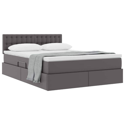 Letto con contenitore e materasso Grigio 140 x 200 cm | homemem39