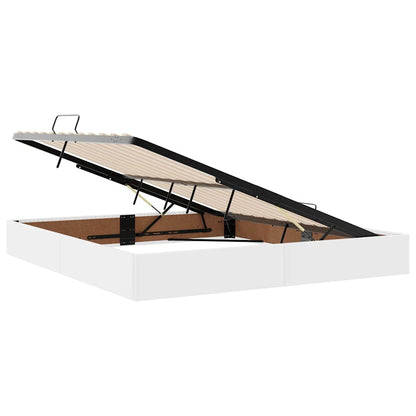 Letto con contenitore e materasso Bianco Puro 180 x 200 cm | homemem39
