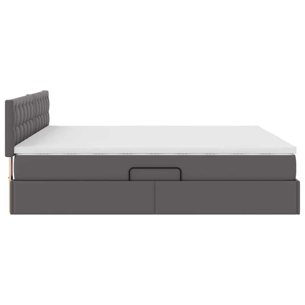 Letto con contenitore e materasso Grigio 180 x 200 cm | homemem39
