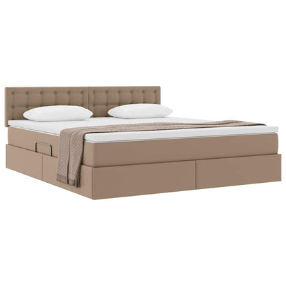 Letto con contenitore e materasso Cappuccino 180 x 200 cm | homemem39