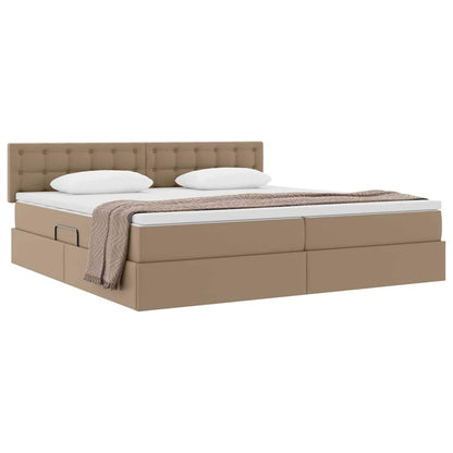 Letto con contenitore e materasso Cappuccino 200 x 200 cm | homemem39