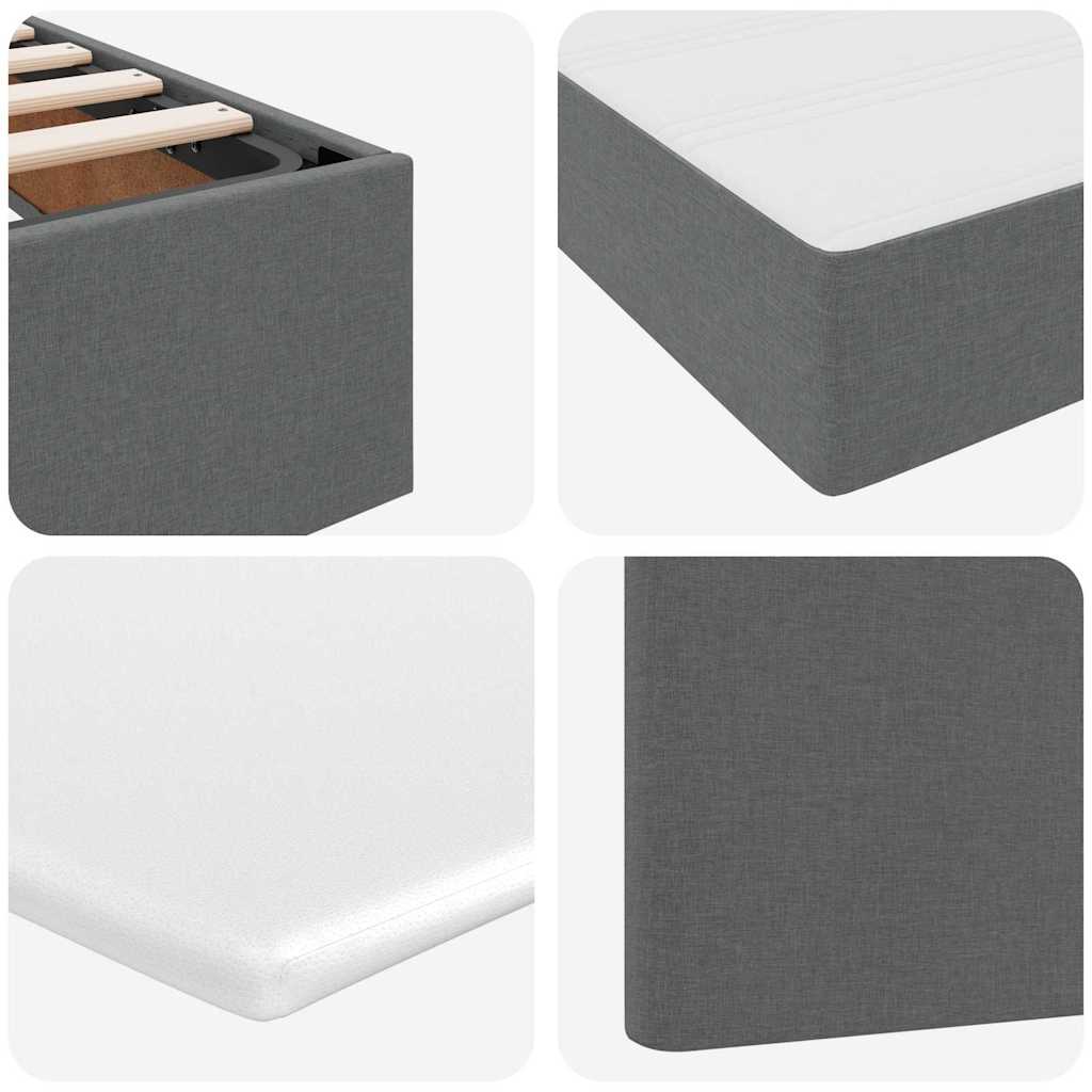 Letto con contenitore e materasso Grigio scuro 90 x 190 cm | homemem39