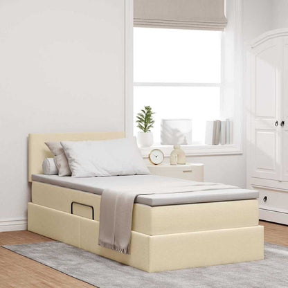 Letto con contenitore e materasso Crema 90 x 190 cm | homemem39