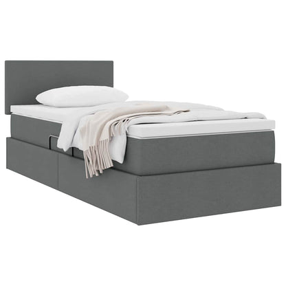 Letto con contenitore e materasso Grigio scuro 90 x 200 cm | homemem39