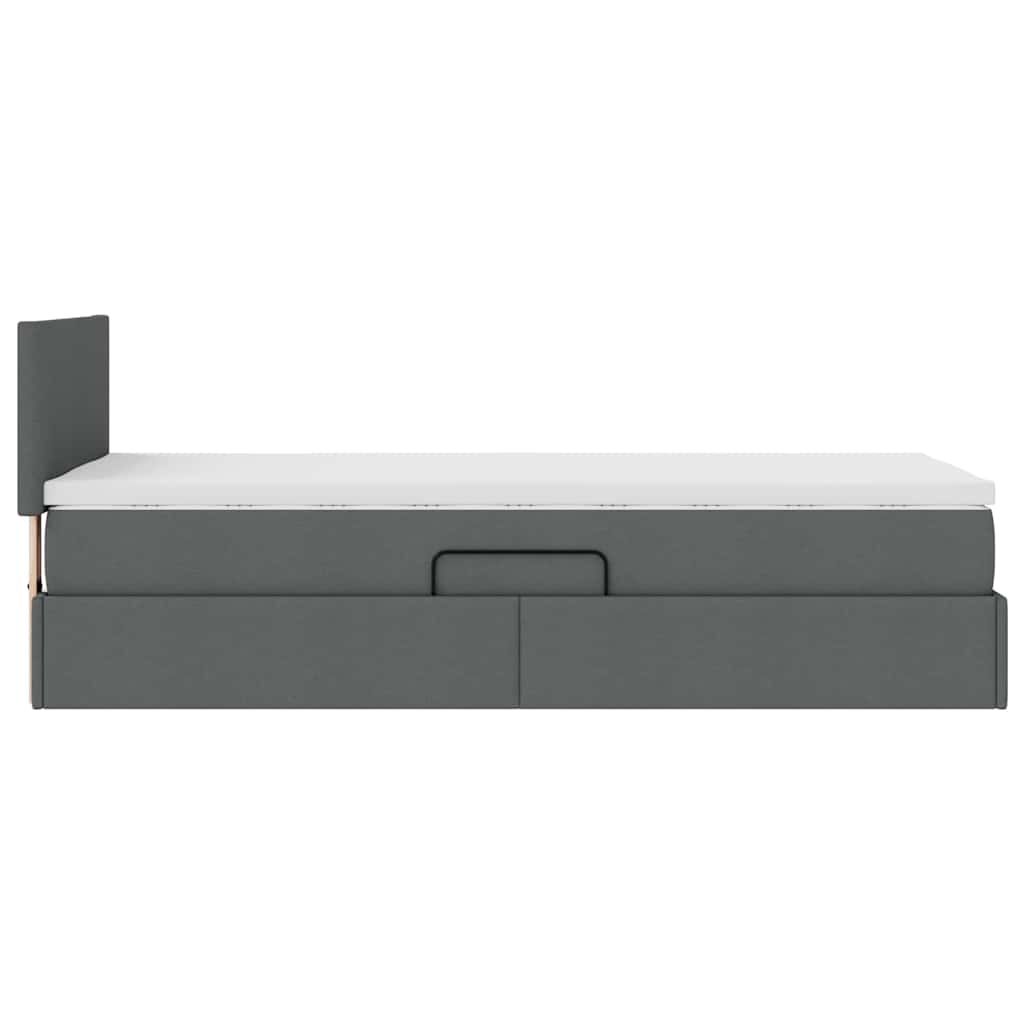 Letto con contenitore e materasso Grigio scuro 90 x 200 cm | homemem39