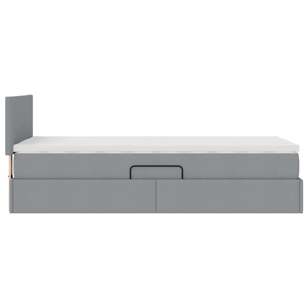Letto con contenitore e materasso Grigio chiaro 100 x 200 cm | homemem39