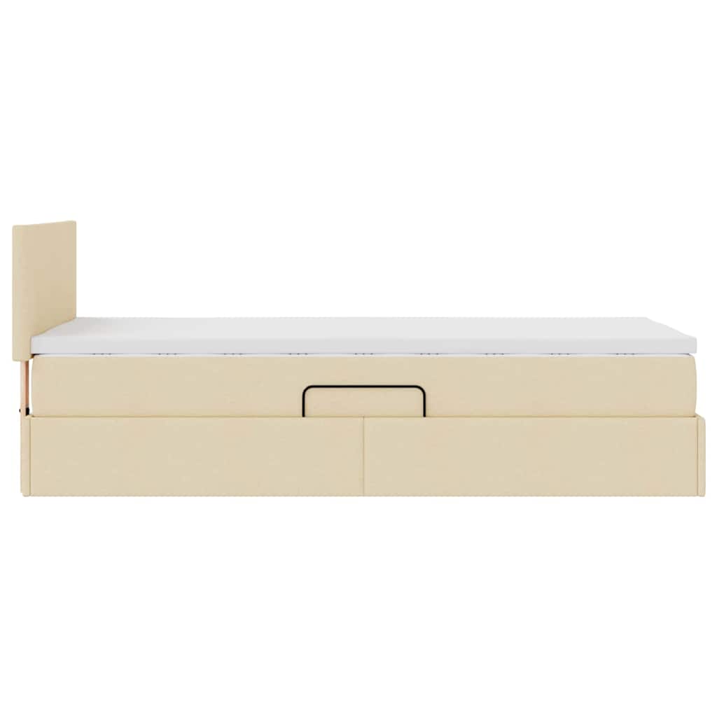 Letto con contenitore e materasso Crema 100 x 200 cm | homemem39