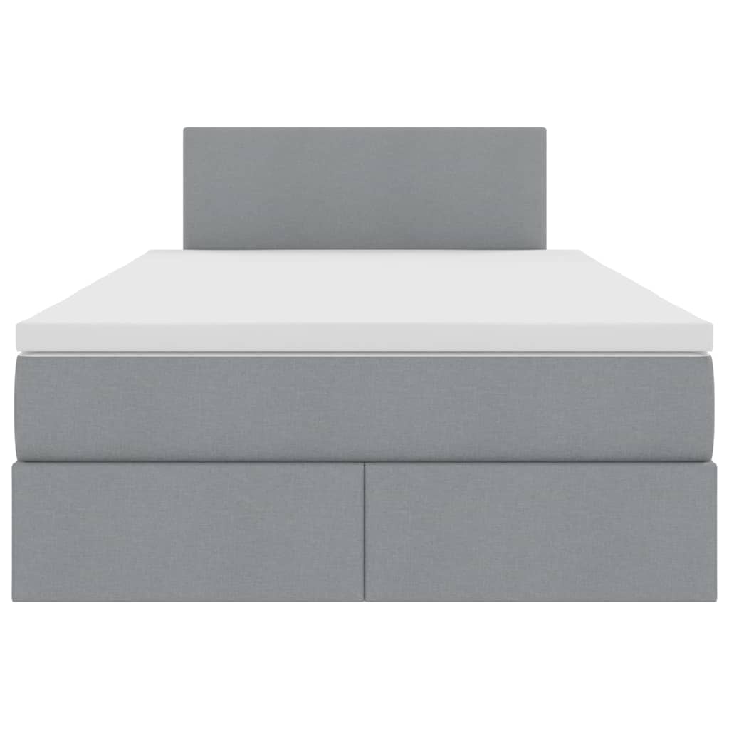 Letto con contenitore e materasso Grigio chiaro 120 x 190 cm | homemem39