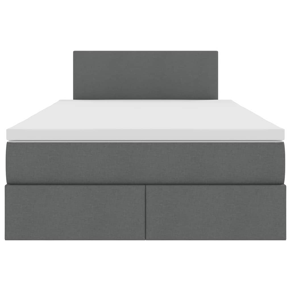 Letto con contenitore e materasso Grigio scuro 120 x 190 cm | homemem39