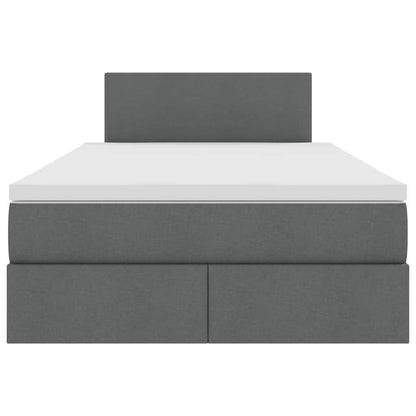 Letto con contenitore e materasso Grigio scuro 120 x 190 cm | homemem39