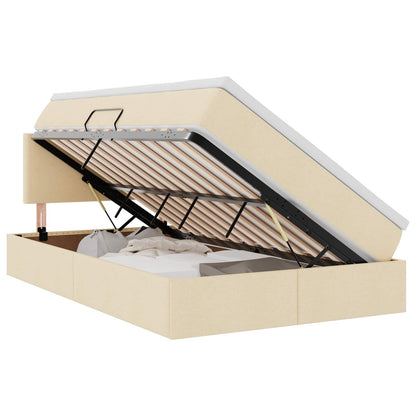 Letto con contenitore e materasso Crema 120 x 190 cm | homemem39
