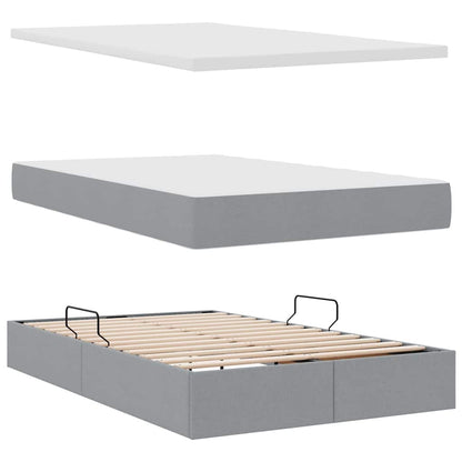 Letto con contenitore e materasso Grigio chiaro 120 x 200 cm | homemem39
