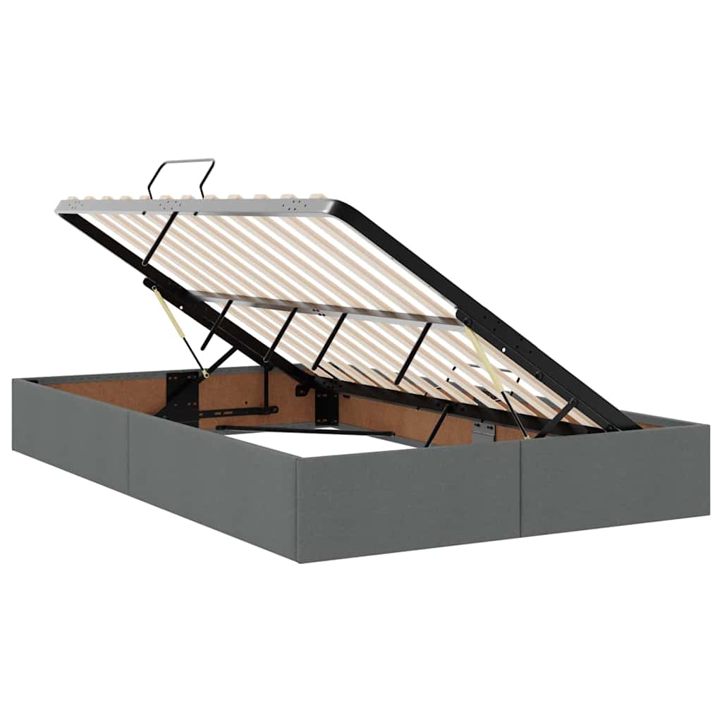 Letto con contenitore e materasso Grigio scuro 120 x 200 cm