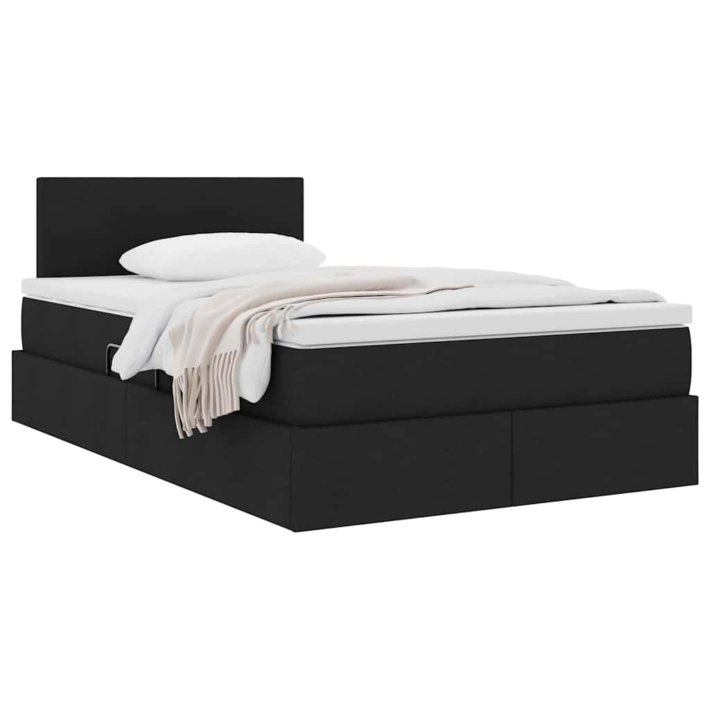 Letto con contenitore e materasso Nero 120 x 200 cm | homemem39