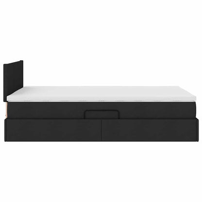Letto con contenitore e materasso Nero 120 x 200 cm | homemem39