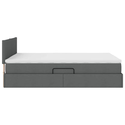 Letto con contenitore e materasso Grigio scuro 140 x 190 cm | homemem39