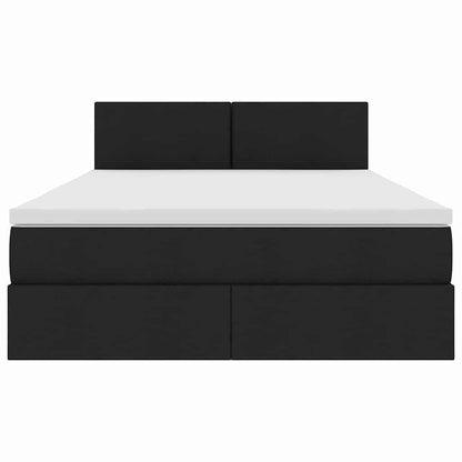 Letto con contenitore e materasso Nero 140 x 190 cm | homemem39