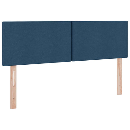 Letto con contenitore e materasso con testiera Blu 140 x 200 cm | homemem39