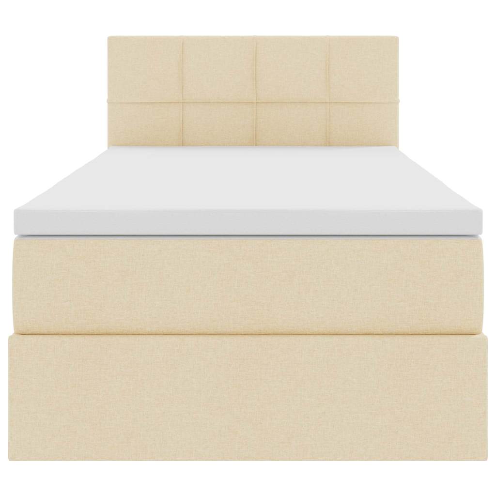 Letto con contenitore e materasso Crema 90 x 190 cm | homemem39