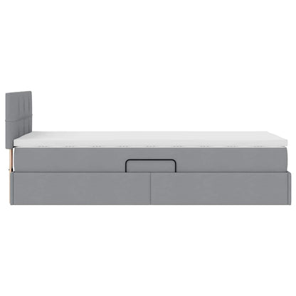 Letto con contenitore e materasso Grigio chiaro 90 x 200 cm | homemem39