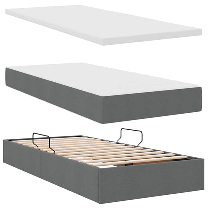 Letto con contenitore e materasso Grigio scuro 90 x 200 cm | homemem39
