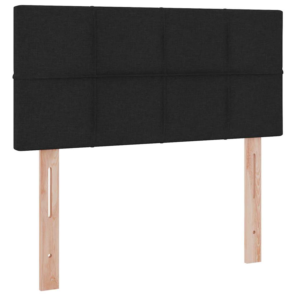 Letto con contenitore e materasso con testiera Nero 90 x 200 cm | homemem39