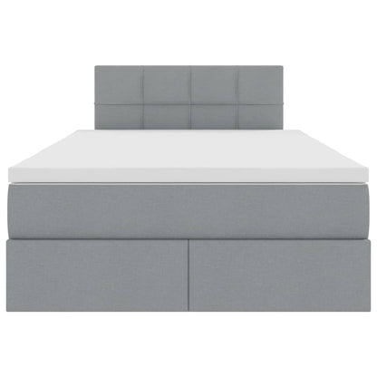 Letto con contenitore e materasso Grigio chiaro 120 x 190 cm | homemem39