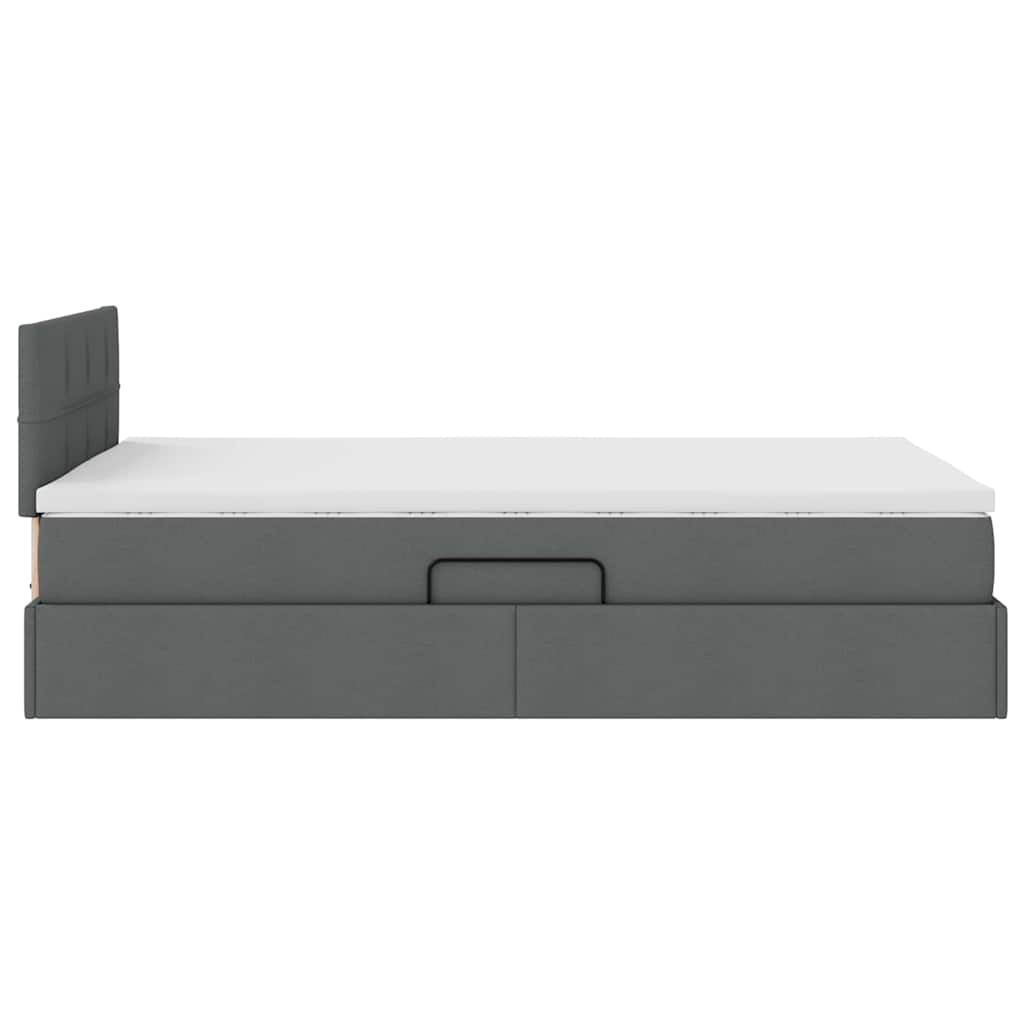 Letto con contenitore e materasso Grigio scuro 120 x 190 cm | homemem39