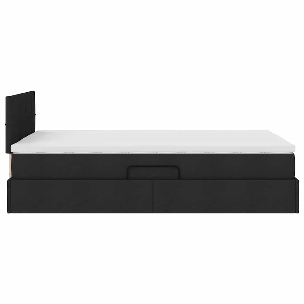 Letto con contenitore e materasso Nero 120 x 190 cm | homemem39