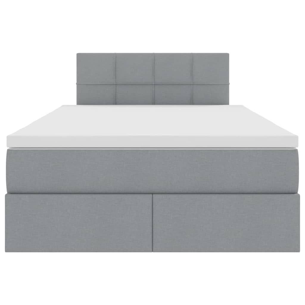 Letto con contenitore e materasso Grigio chiaro 120 x 200 cm | homemem39