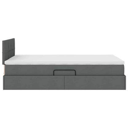 Letto con contenitore e materasso Grigio scuro 120 x 200 cm | homemem39