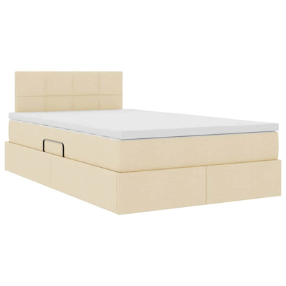 Letto con contenitore e materasso Crema 120 x 200 cm | homemem39