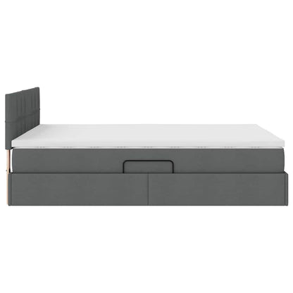 Letto con contenitore e materasso Grigio scuro 140 x 190 cm | homemem39
