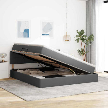Letto con contenitore e materasso Grigio scuro 160 x 200 cm | homemem39