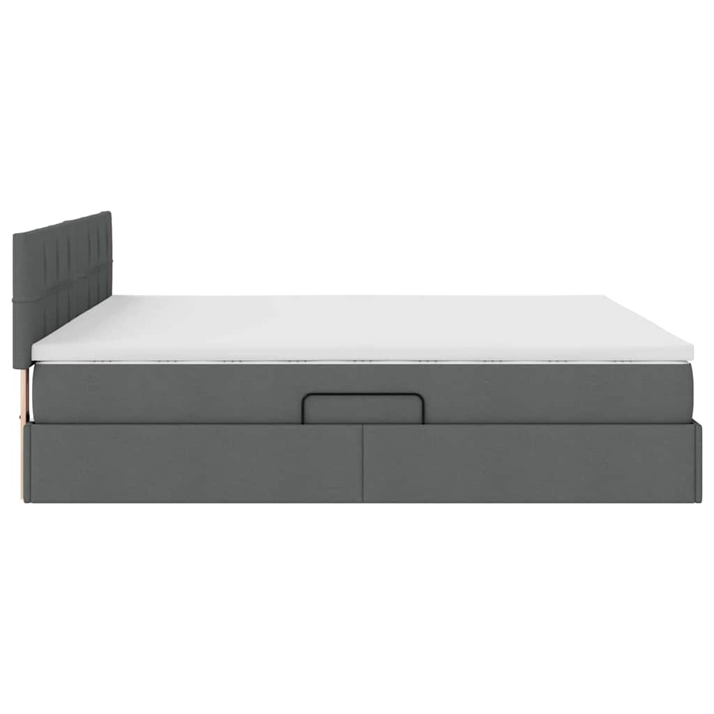 Letto con contenitore e materasso Grigio scuro 160 x 200 cm | homemem39