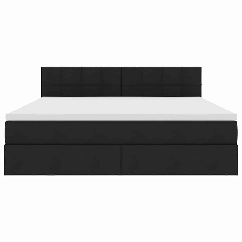 Letto con contenitore e materasso Nero 160 x 200 cm | homemem39