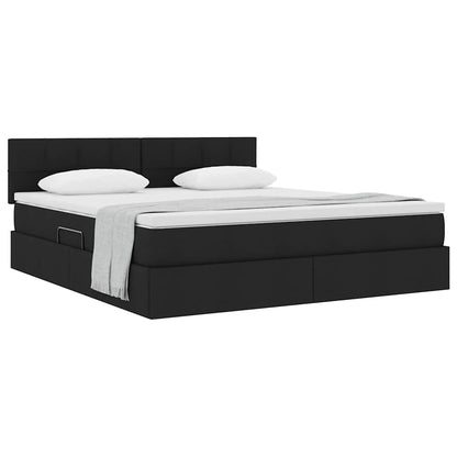 Letto con contenitore e materasso Nero 160 x 200 cm | homemem39