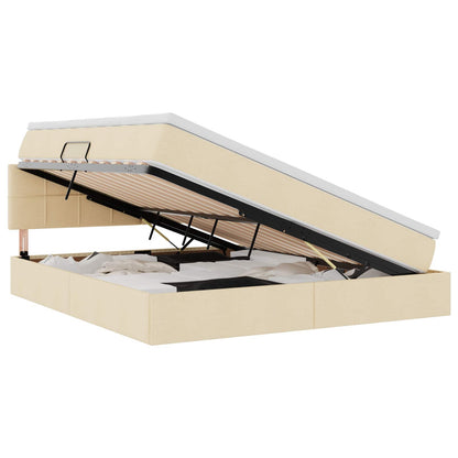 Letto con contenitore e materasso Crema 160 x 200 cm | homemem39