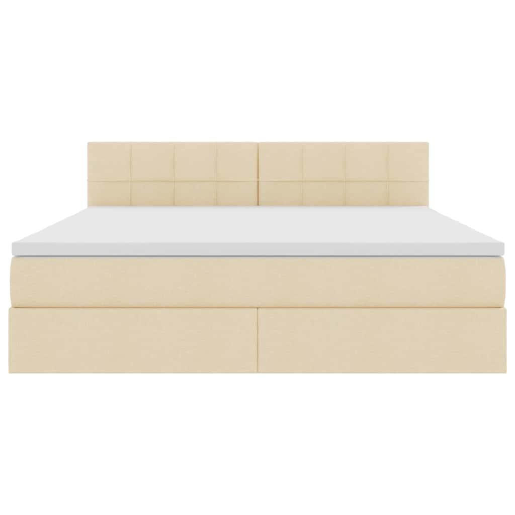 Letto con contenitore e materasso Crema 180 x 200 cm | homemem39