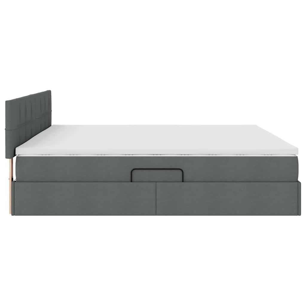 Letto con contenitore e materasso Grigio scuro 200 x 200 cm | homemem39